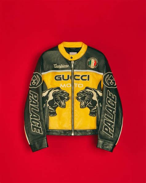 palace gucci moto jacket|palace Gucci clothing.